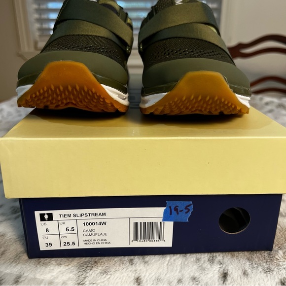 NIB TIEM Slipstream Green Camo Cycling Shoes SPD Pedals sz 8 / 39 - Picture 4 of 13